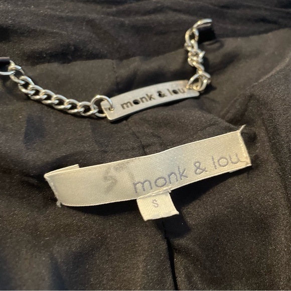 Monk & Lou Black Crepe Blazer Size Small GUC - Picture 2 of 7